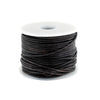 1.5mm Black Distressed Round Leather Cord (75ft)