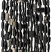 Jet Black Roman Glass Bangle Beads - The Bead Chest