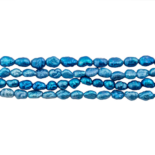 Azul Blue Vintage Japanese Rice Pearl Beads (3mm) - The Bead Chest