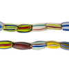 Striped Venetian Watermelon Chevron Beads #13242