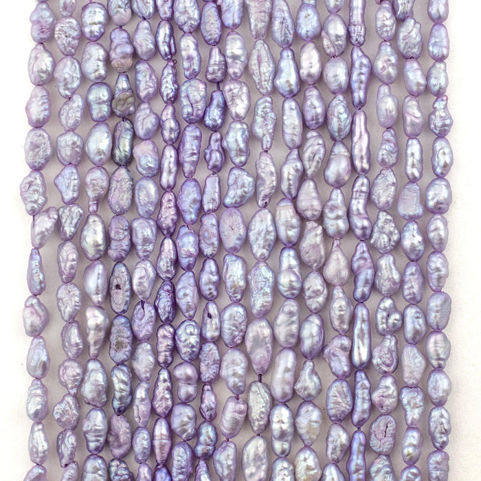 Purple Vintage Japanese Rice Pearl Beads (5mm) - The Bead Chest