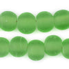 Green Frosted Sea Glass Beads (20mm)