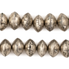 Mali Silver Bicone Beads (11x16mm)