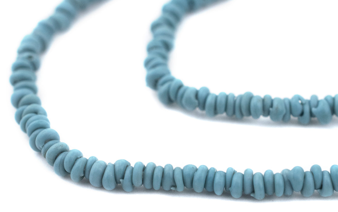 Turquoise Blue Java Glass Heishi Beads - The Bead Chest