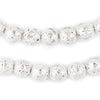 Silver Electroplated Lava Beads (10mm)
