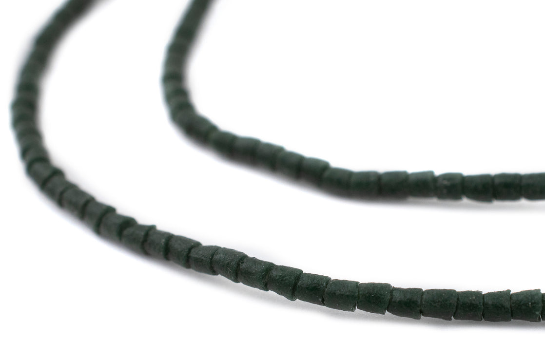 Dark Green Sandcast Seed Beads (3mm) - The Bead Chest