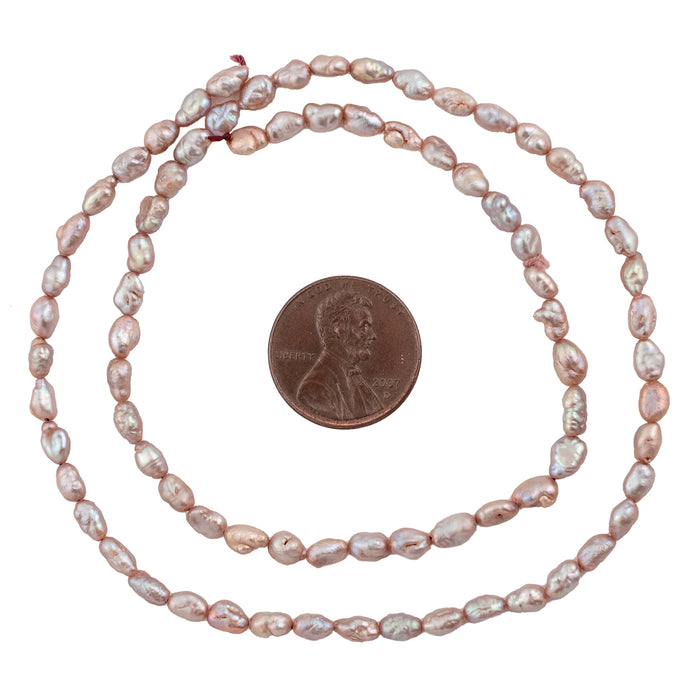 Faded Pink Vintage Japanese Rice Pearl Beads (3mm) — The Bead Chest