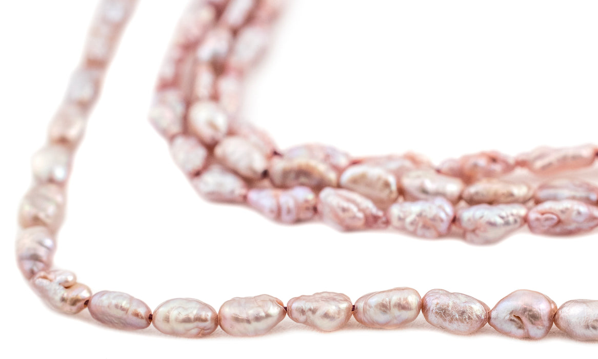 Faded Pink Vintage Japanese Rice Pearl Beads (3mm) - The Bead Chest