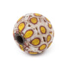 Antiqued Yellow White Mosaic Jatim Java Bead (Single Bead, 20mm)