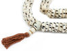 White Carved Disk Bone Mala Beads (14mm) - The Bead Chest