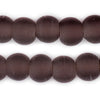 Purple Frosted Sea Glass Beads (18mm)