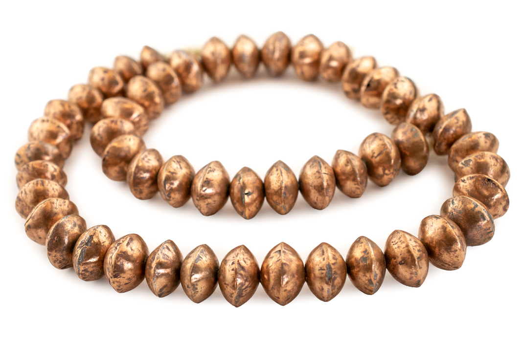 Mali Copper Bicone Beads (12x18mm) - The Bead Chest