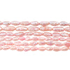 Carnation Pink Vintage Japanese Rice Pearl Beads (4mm)
