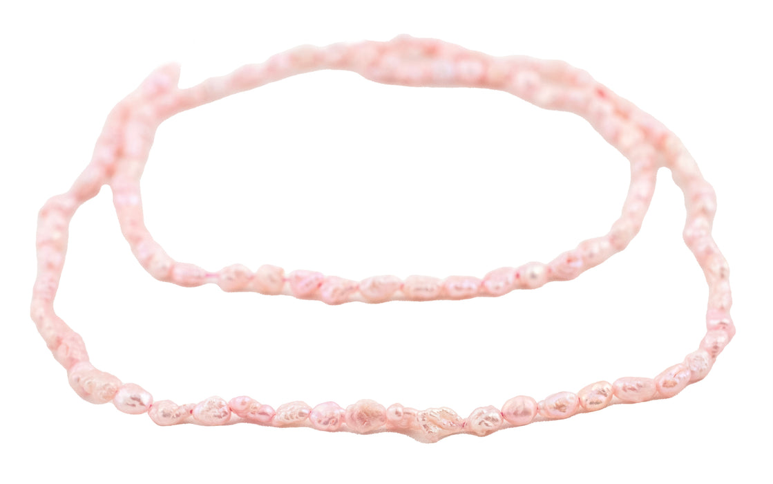 Soft Pink Vintage Japanese Rice Pearl Beads (3mm) - The Bead Chest