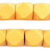 Yellow Diamond Cut Natural wood Beads (20mm)