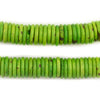 Lime Green Bone Button Beads (12mm)