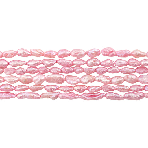 Pastel Pink Vintage Japanese Rice Pearl Beads (3mm) - The Bead Chest