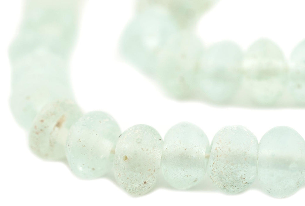 Clear Aqua Ancient Style Bicone Java Glass Beads (15mm) - The Bead Chest