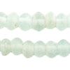 Clear Aqua Ancient Style Bicone Java Glass Beads (15mm)
