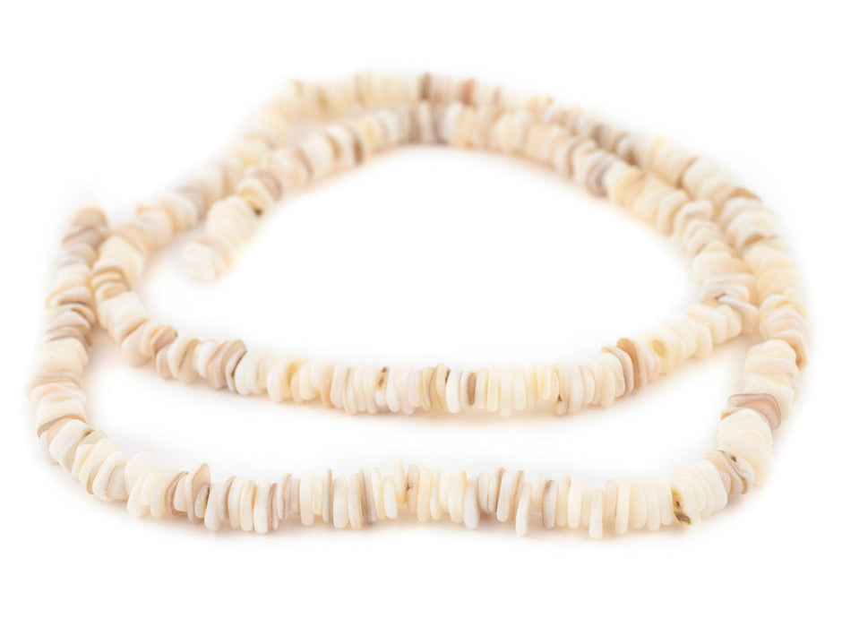 White Chip Shell Beads (8mm) - The Bead Chest
