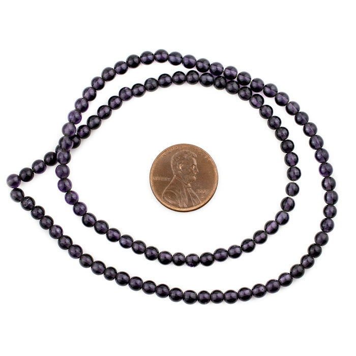 Lavender Purple Round Glass Beads (4mm) - The Bead Chest