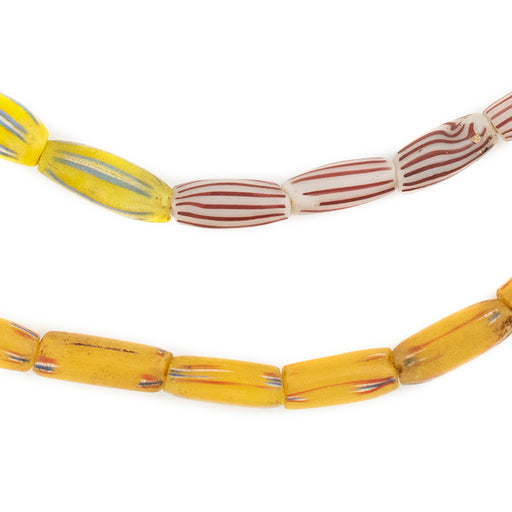 Striped Venetian Watermelon Chevron Beads #13218 - The Bead Chest