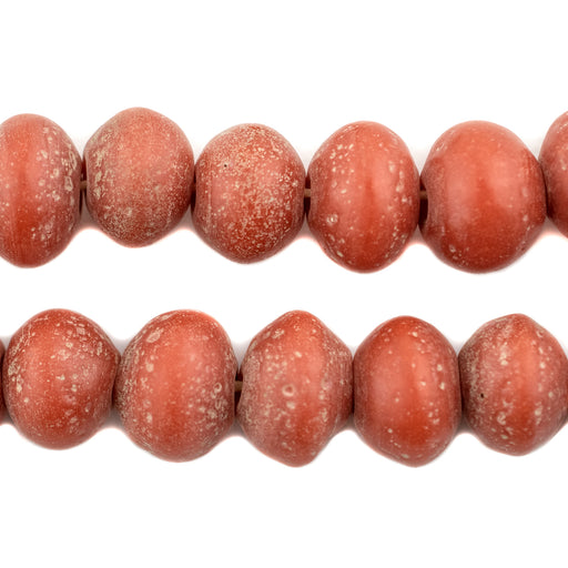 Pumkin Orange Ancient Style Bicone Java Glass Beads (15mm) - The Bead Chest