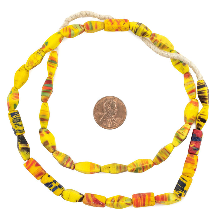 Rare Diamond-Shaped Vintage Kakamba Prosser Beads - The Bead Chest