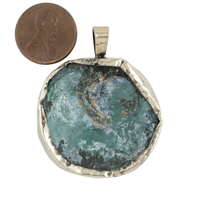 Roman Glass Pendant (40-50mm) #15355 - The Bead Chest