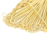 Gold 21 Gauge 1.5 Inch Eye Pins (Approx 100 pieces) - The Bead Chest