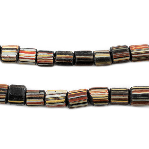 Black Stripe Java Gooseberry Beads (7mm) - The Bead Chest