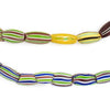 Striped Venetian Watermelon Chevron Beads #13212