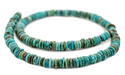Blue Turquoise Disk Beads - The Bead Chest