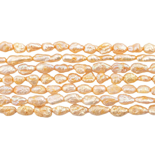 Pastel Orange Vintage Japanese Rice Pearl Beads (4mm) - The Bead Chest