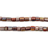 Maroon Rainbow Stripe Java Gooseberry Beads