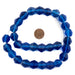 Blue Java Sea Glass Faceted Bicone Beads - The Bead Chest