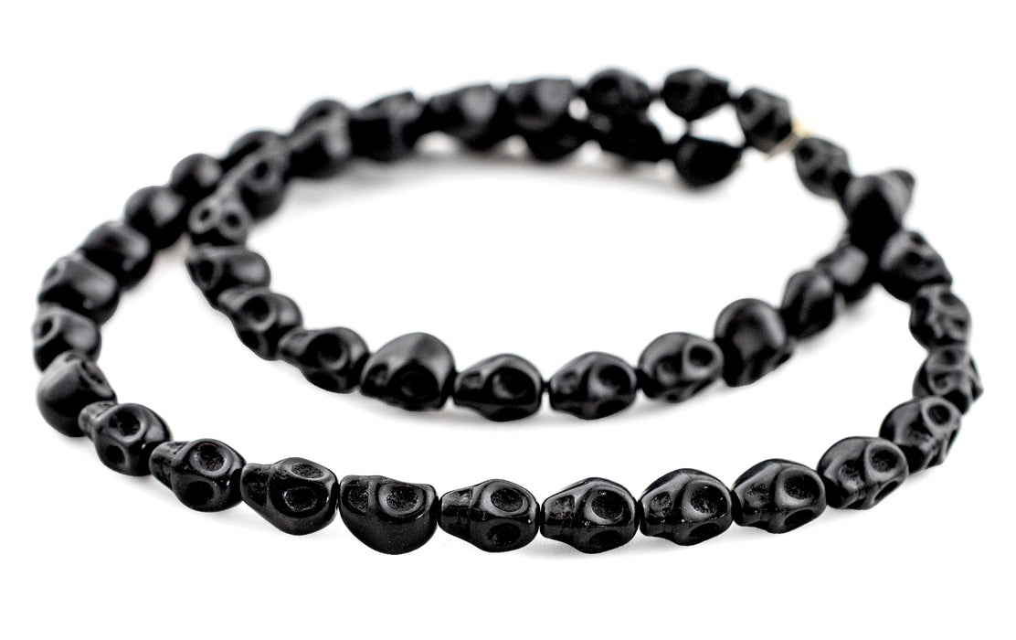 Black Skull Beads (7mm) - The Bead Chest