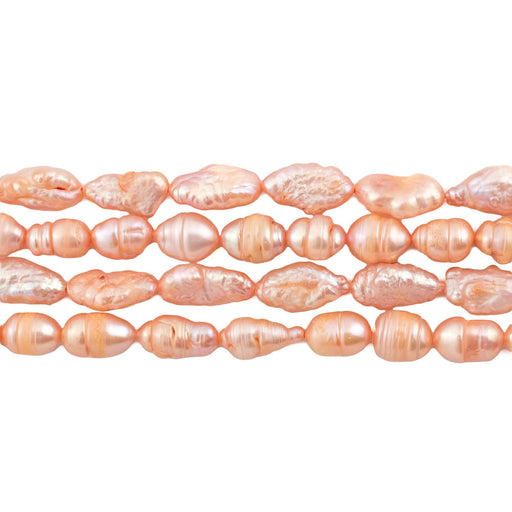 Pastel Orange Vintage Japanese Rice Pearl Beads (6mm) - The Bead Chest