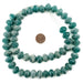 Green Aqua Ancient Style Bicone Java Glass Beads (15mm) - The Bead Chest