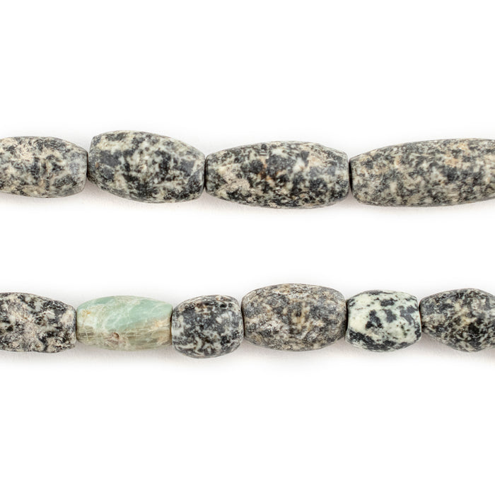 Ancient Oval Mali Granite Stone Beads - The Bead Chest