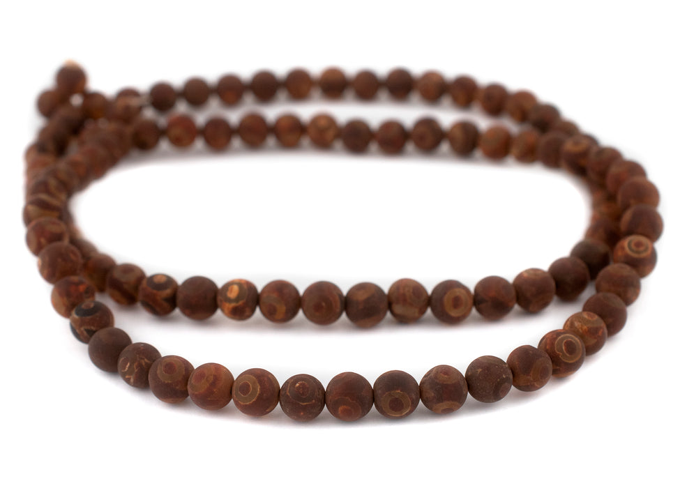Round Tibetan Agate Beads (8mm) - The Bead Chest