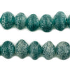 Green Aqua Ancient Style Bicone Java Glass Beads (15mm)