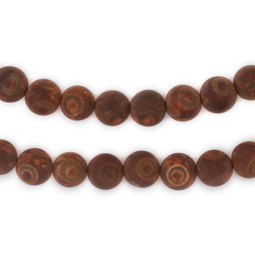 Round Tibetan Agate Beads (8mm) - The Bead Chest