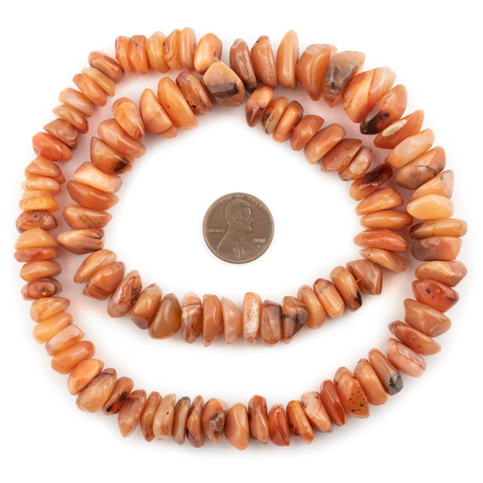 Carnelian Agate Disk Beads (10-20mm) - The Bead Chest