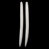Elongated White Bone Tooth Pendant (Set of 2)