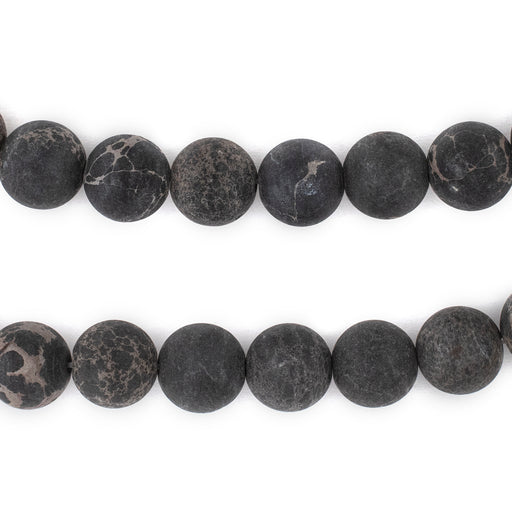 Matte Black Sea Sediment Jasper Beads (10mm) - The Bead Chest