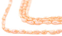 Orange Vintage Japanese Rice Pearl Beads (3mm) - The Bead Chest