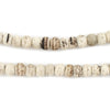 Washed Grey Round Bone Mala Beads (6mm)