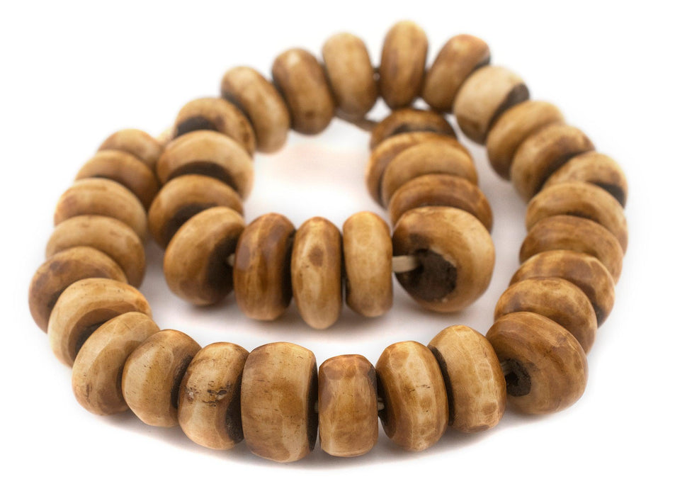 Kenya Light Brown Bone Beads (Medium) - The Bead Chest