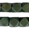 Olive Green Diamond Cut Natural Wood Beads (20mm)
